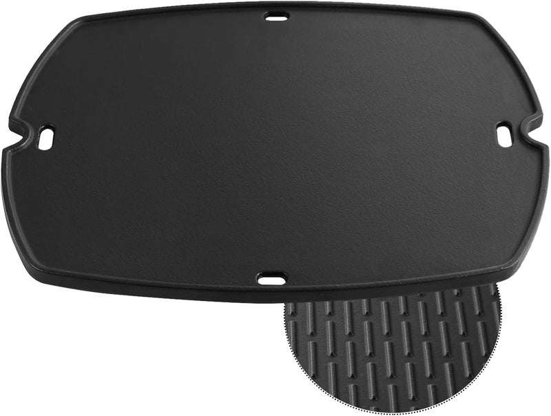 Grillflame 7582 Griddle Replacement Parts for Weber Q1200 Q1000 Q1400 Q120 Q140 Q100 Cast Iron Full Size Griddle Reversible Flat Top Grill Griddle Insert Plate 6558 Weber Q 100/1000 Series 51010001 Grill Parts - Image 1